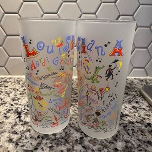 Catstudio Louisiana frosted glass cup set